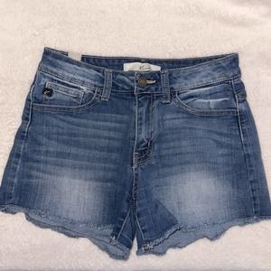 Kancan Womens‎ Denim Light Wash Cut Off Blue Jean Shorts W5/26